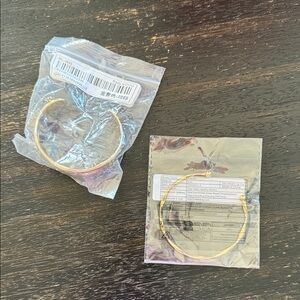 NWT Two Gold Wavy Bangles